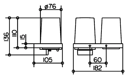 Стакан двойной Keuco Edition 11 хром 11153019000 Стакан двойной Keuco Edition 11 хром 11153019000
