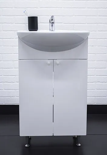 Тумба-умывальник напольная Айсберг Промо 50 белый DP2601T+4607152360141