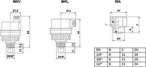 Воздухоотводчик автоматический ⅜"н WATTS Microvent MKV10R/N 10004983 Воздухоотводчик автоматический ⅜"н WATTS Microvent MKV10R/N 10004983, 2