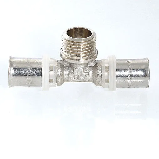 Тройник пресс переходной 20мм x ½"н x 20мм Valtec VTm.233.N.200420