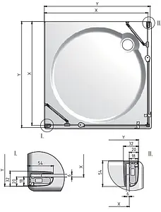 Душевая дверь 1200мм прозрачное стекло Roltechnik Tower Line TDO1/1200 724-1200000-00-02, 2