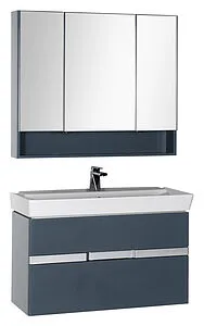 Шкаф-зеркало Aquanet Виго 100 сине-серый 00183359 Шкаф-зеркало Aquanet Виго 100 сине-серый 00183359, 5