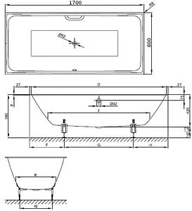 Ванна стальная Bette Loft 170x80 anti-slip+easy-clean белый 3171-000 PLUS AR Ванна стальная Bette Loft 170x80 anti-slip+easy-clean белый 3171-000 PLUS AR, 2
