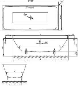 Ванна стальная Bette Loft 170x80 белый 3171-000 Ванна стальная Bette Loft 170x80 белый 3171-000, 2