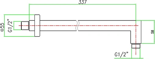 Держатель верхнего душа на стену Fiore хром 35BR0003