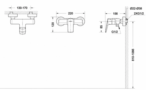 Смеситель для душа Bravat Real хром F9121179CP-01
