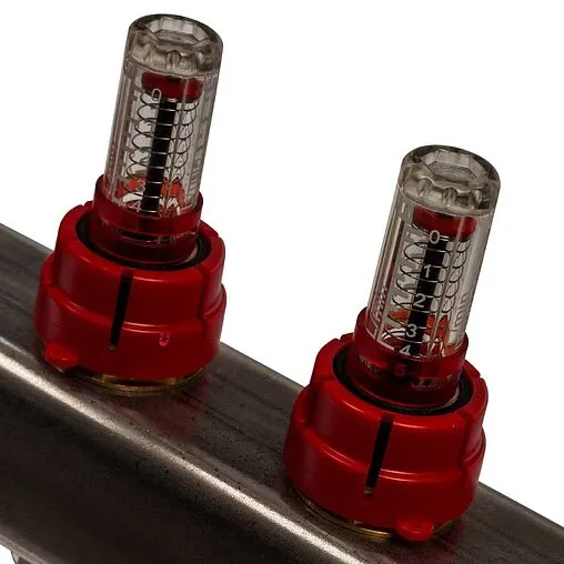 Группа коллекторная с расходомерами 7 отводов 1"в/в x ¾"ек Stout SMS-0927-000007