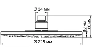 Лейка верхнего душа Wasserkraft хром A067 Лейка верхнего душа Wasserkraft хром A067, 3