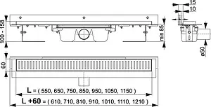 Лоток душевой 1050мм h=85мм 1.15л/сек AlcaPlast APZ4-1050 Flexible Лоток душевой 1050мм h=85мм 1.15л/сек AlcaPlast APZ4-1050 Flexible, 2