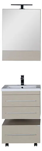 Шкаф-зеркало Aquanet Нота 58 L светлый дуб 00158856