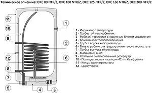 Бойлер косвенного нагрева Drazice OKC 160 NTR/Z (24 кВт) 1106508101 Бойлер косвенного нагрева Drazice OKC 160 NTR/Z (24 кВт) 1106508101, 5