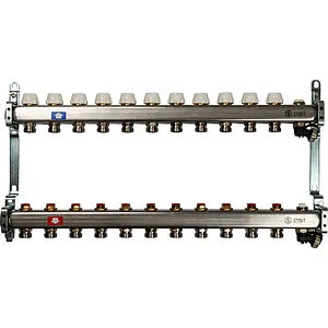 Группа коллекторная без расходомеров 3 отвода 1"в/в x ¾"ек Stout SMS-0932-000003 Группа коллекторная без расходомеров 3 отвода 1"в/в x ¾"ек Stout SMS-0932-000003, 1