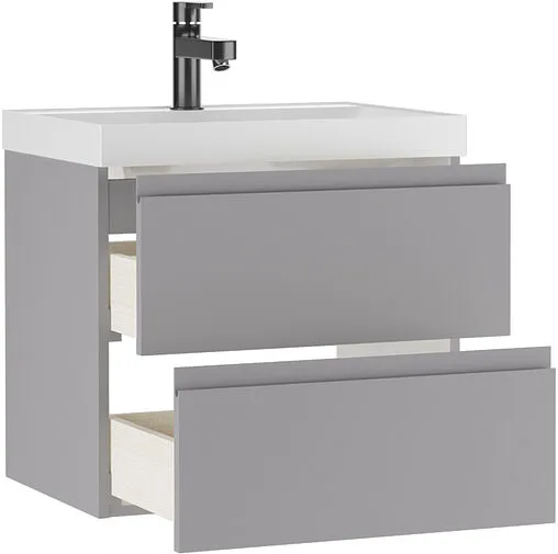 Тумба под умывальник подвесной Домино Graffo 60 светло-серый DGr2407T