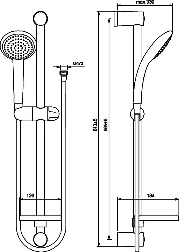Душевая стойка Vidima Fresh M хром BA211AA