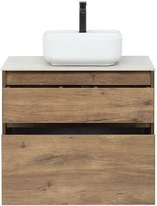 Тумба-умывальник подвесная Aquanet Nova Lite 75 дуб рустикальный 00249515+00242338, 5