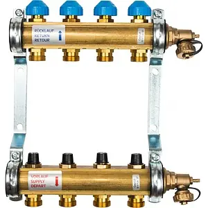 Группа коллекторная без расходомеров 4 отвода 1"в/в x ¾"ек Watts HKV 10004176 Группа коллекторная без расходомеров 4 отвода 1"в/в x ¾"ек Watts HKV 10004176, 1