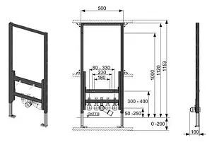 Инсталляция для биде TECEprofil 9330000 Инсталляция для биде TECEprofil 9330000, 4