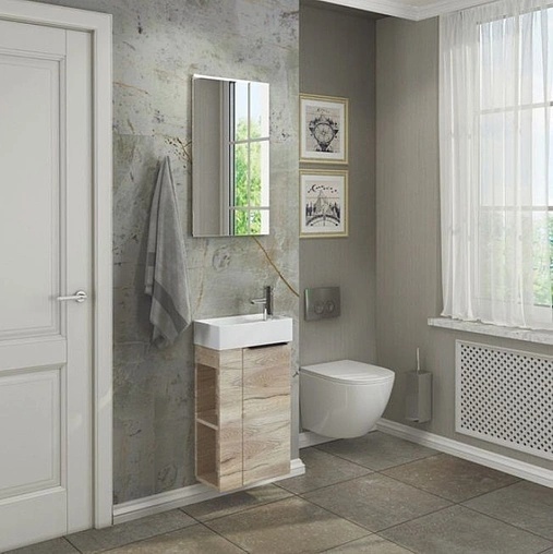 Тумба-умывальник подвесная Comforty Матэ 40 дуб дымчатый 00-00000833CF