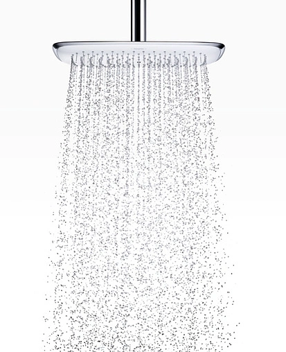 Лейка верхнего душа с настенным креплением Hansgrohe PuraVida 400 1jet белый/хром 27437400