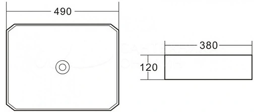 Раковина BelBagno 49 белый BB1386