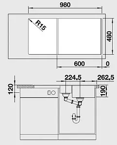 Мойка кухонная Blanco Legra 6 S 100 кофе 522212 Мойка кухонная Blanco Legra 6 S 100 кофе 522212, 4