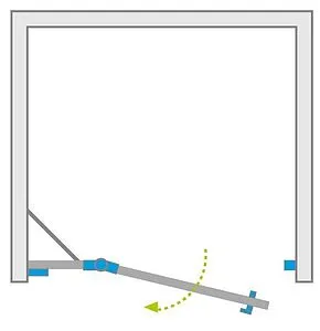 Дверь в нишу 1300мм прозрачное стекло Radaway Almatea DWJ 130 L 31403-01-01N, 3