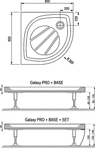 Поддон для душа Ravak Elipso Pro-80 XA234401010 Поддон для душа Ravak Elipso Pro-80 XA234401010, 5
