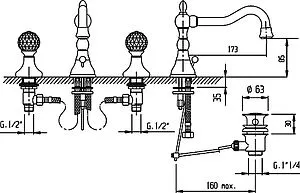 Смеситель для раковины Cezares Atlantis хром ATLANTIS-BLS2-A-01-Sw, 2