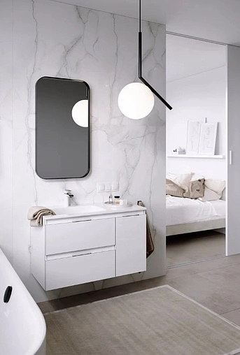 Тумба под умывальник подвесная Aqwella Accent 90 белый ACC0109LW