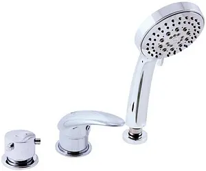 Смеситель на борт ванны на 3 отверстия Rav Slezak Dunaj хром D475.5P, 1