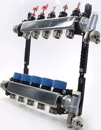 Группа коллекторная с расходомерами 5 отводов 1&quot;в/н x ¾&quot;ек Henco UFH-0605MDSS05