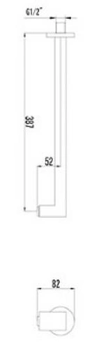 Держатель верхнего душа на стену SMARTsant Прайм хром SM9P