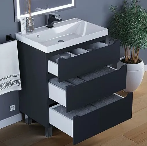 Тумба под умывальник напольная Uperwood UPD Tanos 70 чёрный 291020333