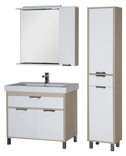 Шкаф-зеркало Aquanet Гретта 100 R белый/светлый дуб 00173988