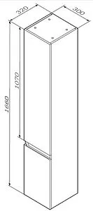 Шкаф-пенал подвесной Am.Pm X-Joy 30 R чёрный матовый/светлое дерево M85ACHR0306BM, 2