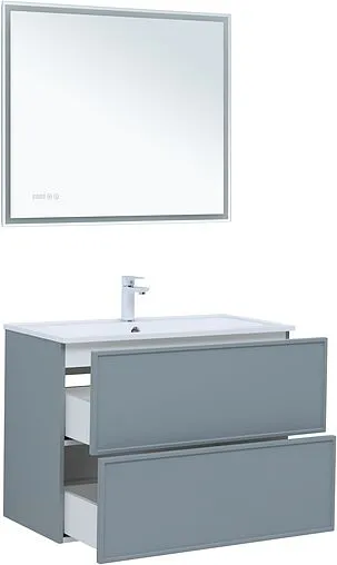 Тумба-умывальник Aquanet Арт 90 мисти грин 00313276+00318928