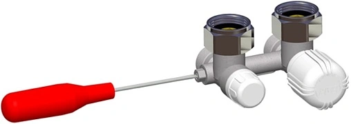 Узел нижнего подключения радиатора с байпасом терморегулирующий прямой ¾"ек x ¾"нг Far FV 1483