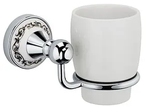 Стакан Fixsen Bogema хром/белый с рисунком FX-78506 Стакан Fixsen Bogema хром/белый с рисунком FX-78506, 1