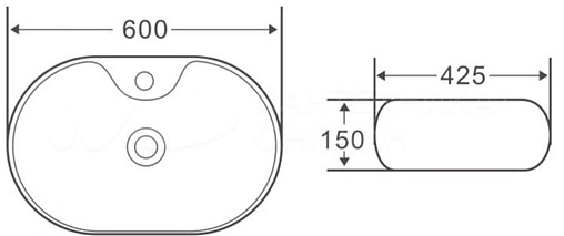 Раковина BelBagno 60 белый BB1151