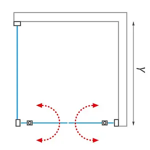 Боковая стенка 1000мм прозрачное/матовое стекло Roltechnik Lega Line LLB/1000 553-1000000-00-21, 4