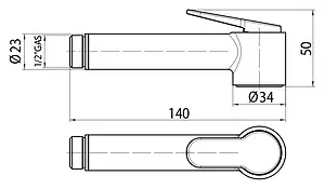Гигиенический душ со смесителем Bossini Paloma Brass Mixer Set хром E37005B.030, 3