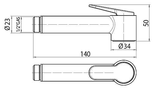 Гигиенический душ со смесителем Bossini Paloma Brass Mixer Set хром E37005B.030