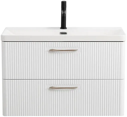 Тумба под умывальник подвесная BelBagno DUE 80 Bianco Lucido DUE-800-2C-SO-BL-P