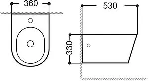 Биде подвесное Aquanet Atago 2.0 белый Atago 2.0 B2, 2