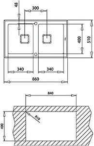 Мойка кухонная Teka Diamond RS15 2B 86 нержавеющая сталь/чёрное стекло 115030017 Мойка кухонная Teka Diamond RS15 2B 86 нержавеющая сталь/чёрное стекло 115030017, 2