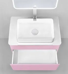 Тумба-умывальник подвесная Jorno Pastel 80 розовый иней Pas.01.82/P/PI+MLN-7050H Тумба-умывальник подвесная Jorno Pastel 80 розовый иней Pas.01.82/P/PI+MLN-7050H, 5