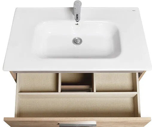 Тумба под умывальник подвесная Roca Victoria 80 орех A857470517