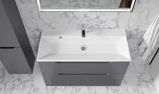 Тумба под умывальник подвесная Raval Wector 100 антрацит Wct.01.100/P/A/MD