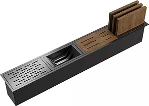 Встраиваемая сушка для посуды Omoikiri DRY-01-GM вороненая сталь 4999011 Встраиваемая сушка для посуды Omoikiri DRY-01-GM вороненая сталь 4999011, 1