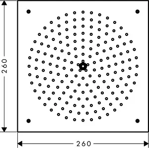 Лейка верхнего душа Hansgrohe Raindance 260/260 1jet EcoSmart хром 26481000 Лейка верхнего душа Hansgrohe Raindance 260/260 1jet EcoSmart хром 26481000, 2